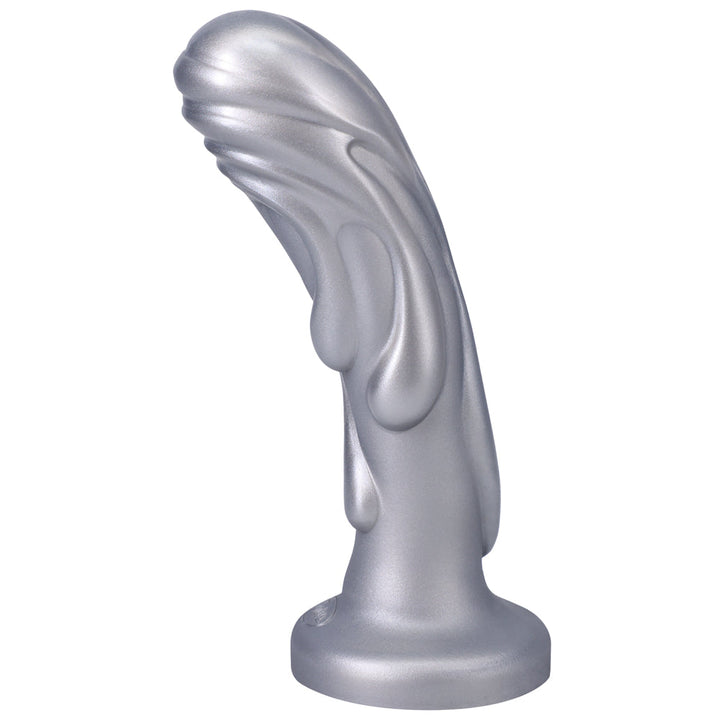Tantus Magma 7 in. Fantasy Dildo Medium-Firm Silver - Headshop.com