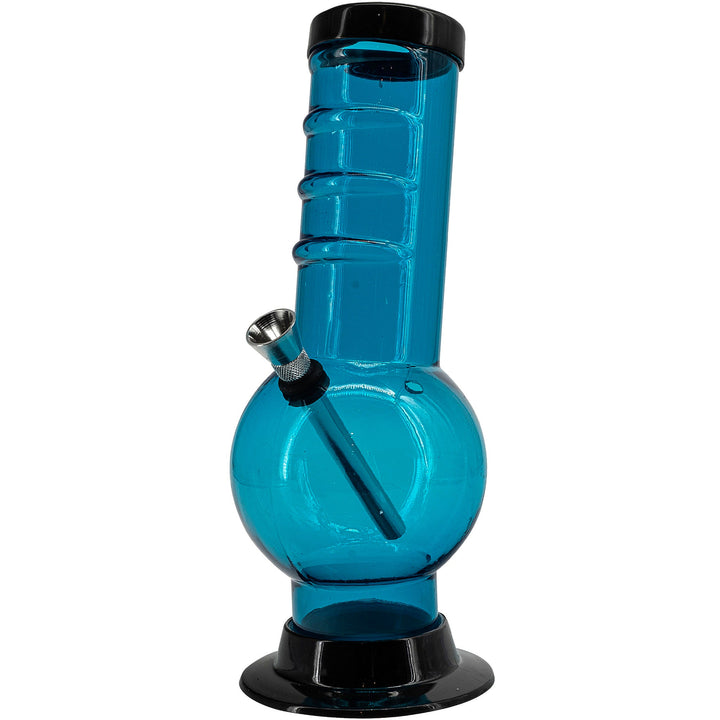 Acrylic Bent Neck Bubble Base Bong 9-12"