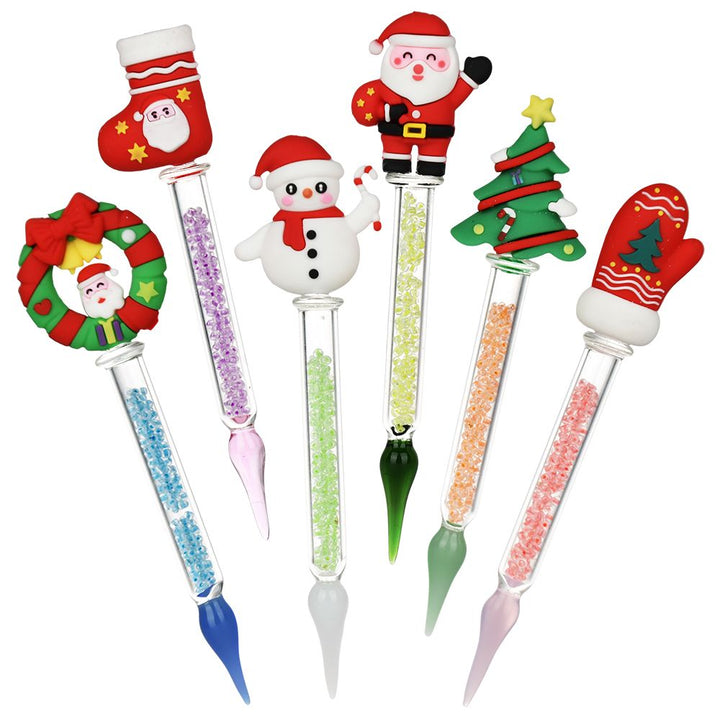 Christmas Collection Glow In The Dark Dab Tool - 6.75" / 6ct - Headshop.com