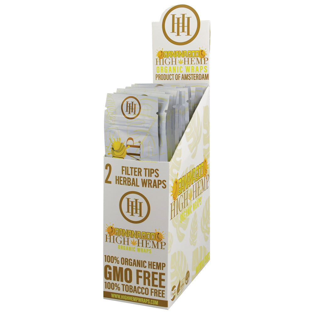 25PC DISP - High Hemp Organic CBD Wraps - 2pk - Headshop.com