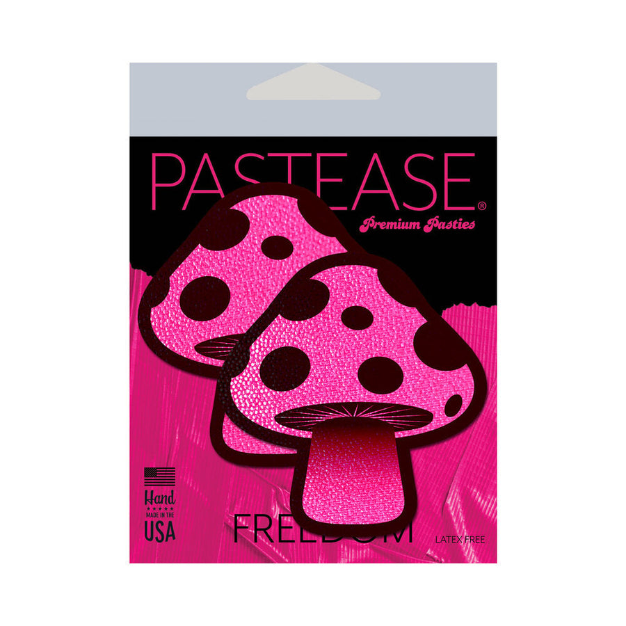 Pastease Mushroom: Neon Pink Shroom Nipple Pasties - Headshop.com