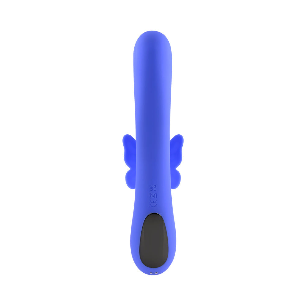 Evolved Butterfly Dreams Rechargeable Dual Stim Vibe Silicone Blue - Headshop.com