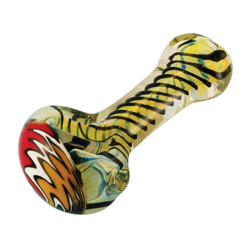 Multicolor Glass Spoon Pipe W/ Twists - Headshop.com