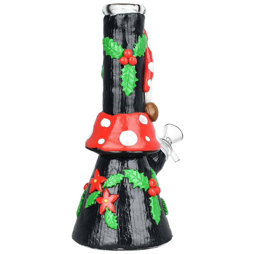 Mushroom Gnome Glass & Enamel Water Pipe - 9.5" / 14mm F - Headshop.com