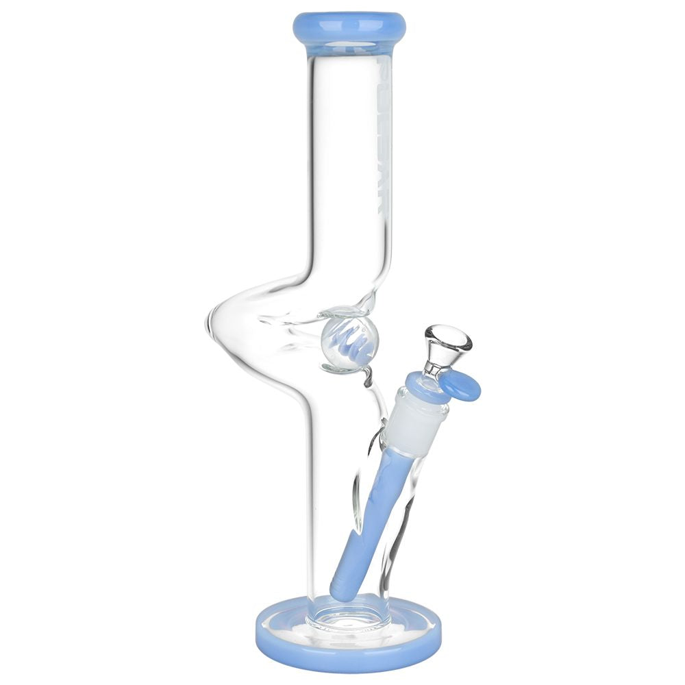 Pulsar Kinked Marble Straight Tube Glass Water Pipe - 12.75" / 14mm F - Headshop.com