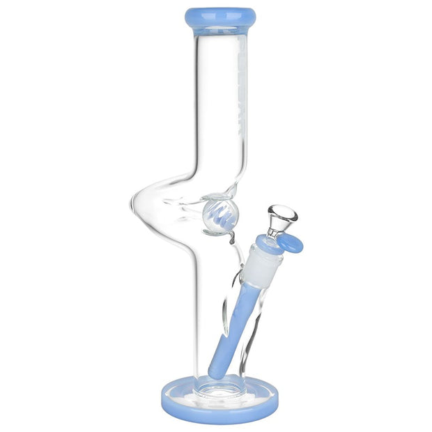Pulsar Kinked Marble Straight Tube Glass Water Pipe - 12.75" / 14mm F - Headshop.com