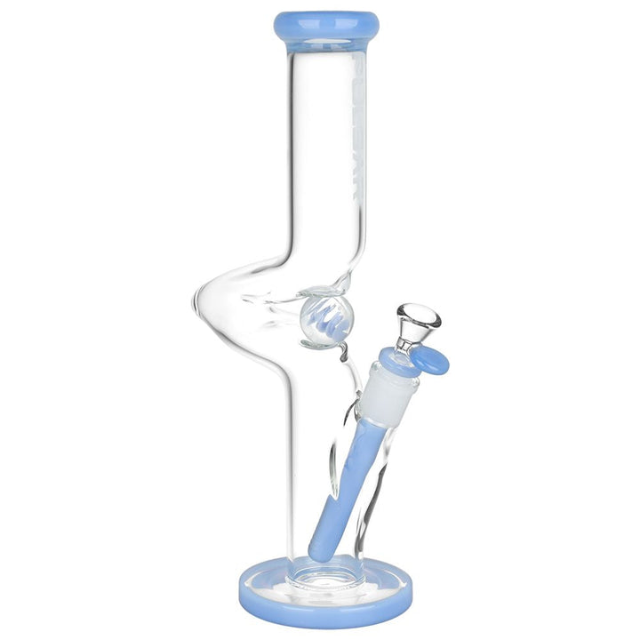 Pulsar Kinked Marble Straight Tube Glass Water Pipe - 12.75" / 14mm F - Headshop.com