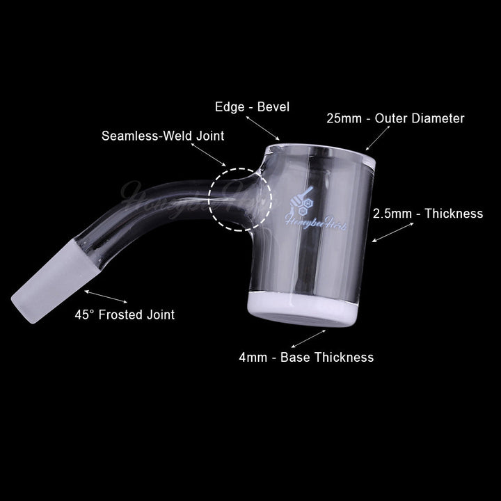 HONEY & MILK BEVEL QUARTZ BANGER - 45° DEGREE | BL - Headshop.com