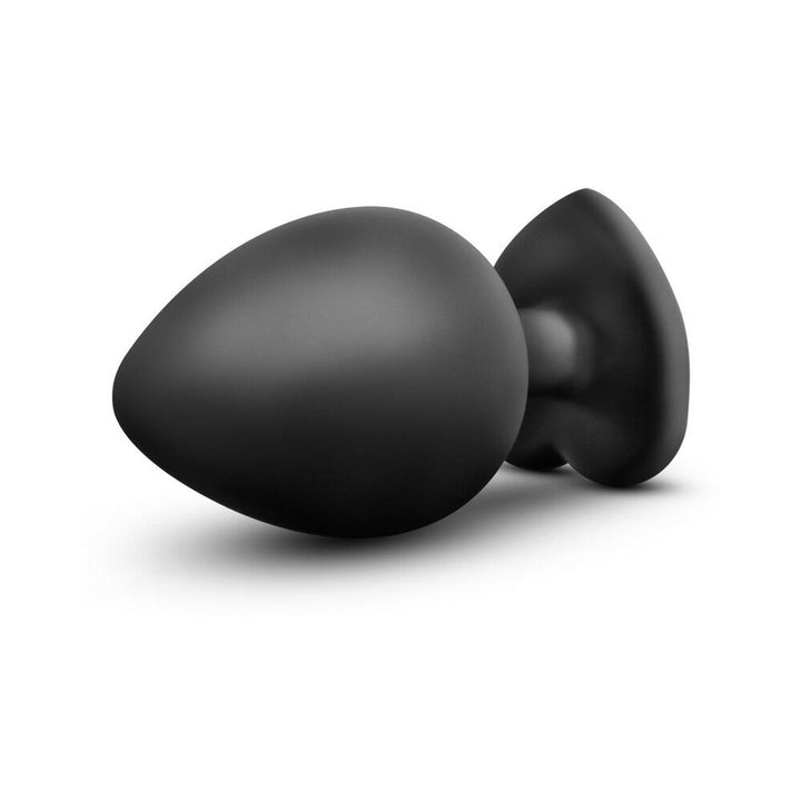 Blush Temptasia Bling Anal Plug with Heart-Shaped Gem Base Large Black - Headshop.com
