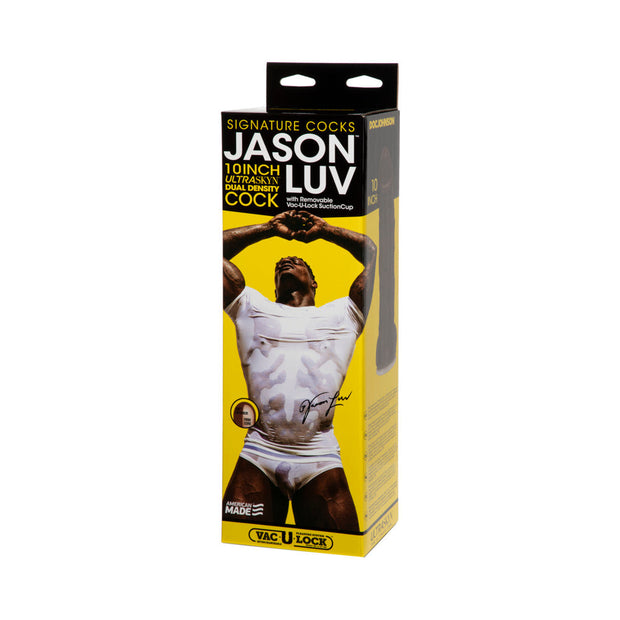 Jason Luv 10in ULTRASKYN Cock with Removable Vac-U-Lock Suction Cup Chocolate - Headshop.com