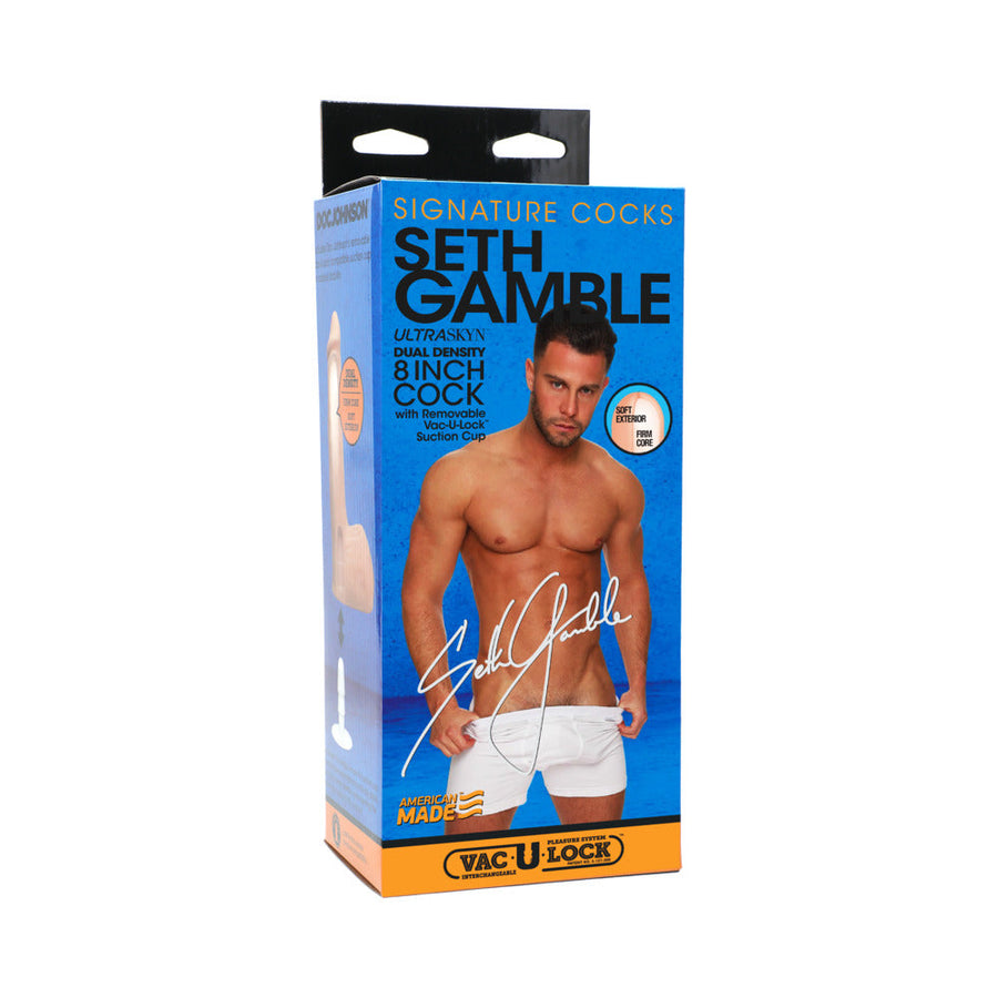 Signature Cocks Seth Gamble 8-Inch ULTRASKYN Cock with Removable Vac-U-Lock Suction Cup - Headshop.com