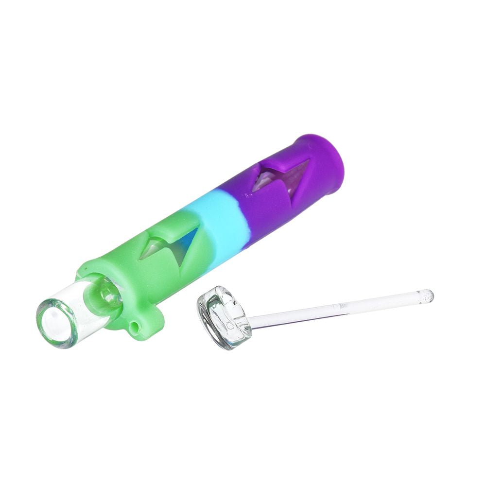 Lightning Silicone & Glass Concentrate Taster Pipe - 4.5"/ 10ct - Headshop.com