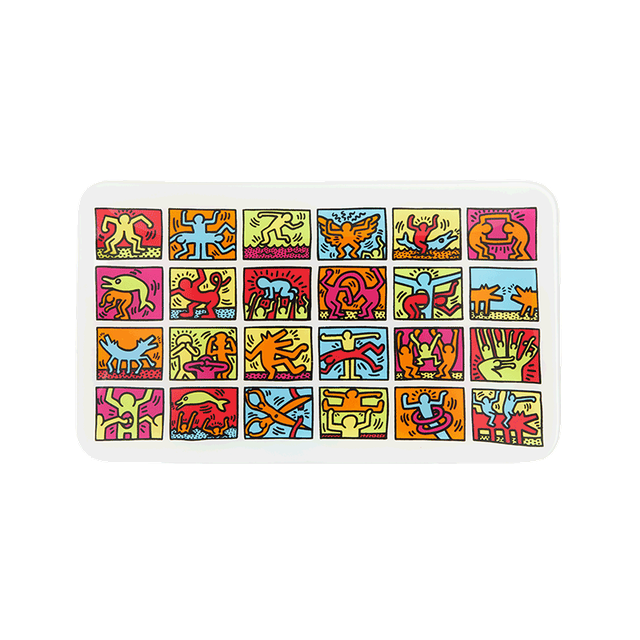 K. Haring Glass Rolling Tray - Headshop.com