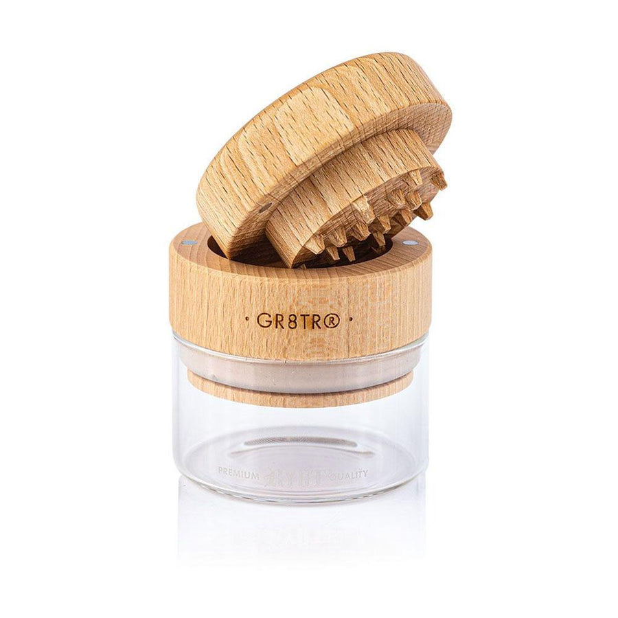 RYOT Solid Wood GR8TR Top w/ Glass Jar - Headshop.com