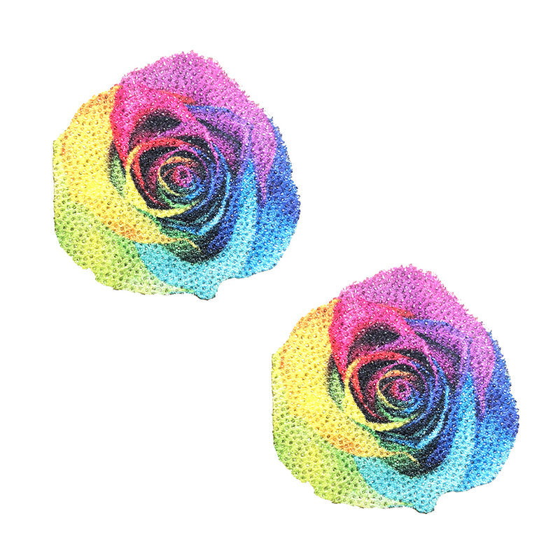 Neva Nude Pasty Rainbow Pride Rose Glitter Velvet - Headshop.com