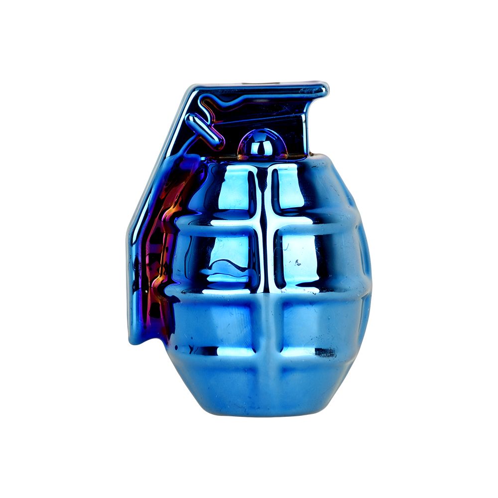 Grenade Electroplated Glass Hand Pipe - 3" / 3ct - Headshop.com