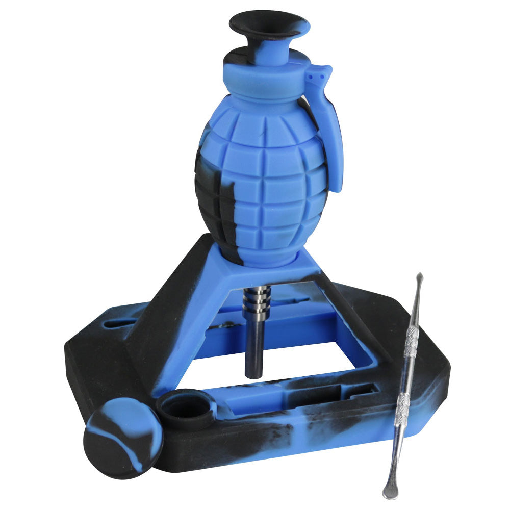 Silicone Grenade Vapor Straw w/ 14mm Ti Tip - 6.25" / Colors Vary - Headshop.com