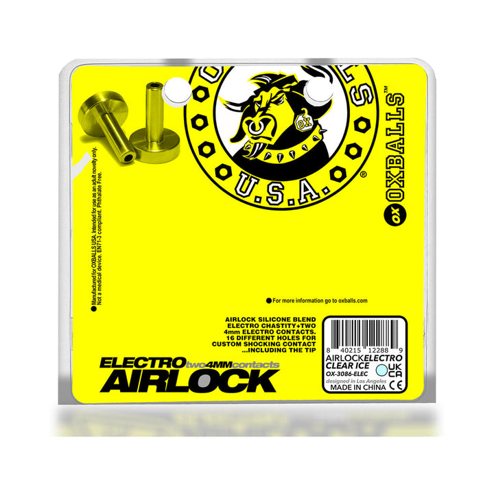 OxBalls Airlock Electro Air-Lite Vented Chastity Clear Ice - Headshop.com