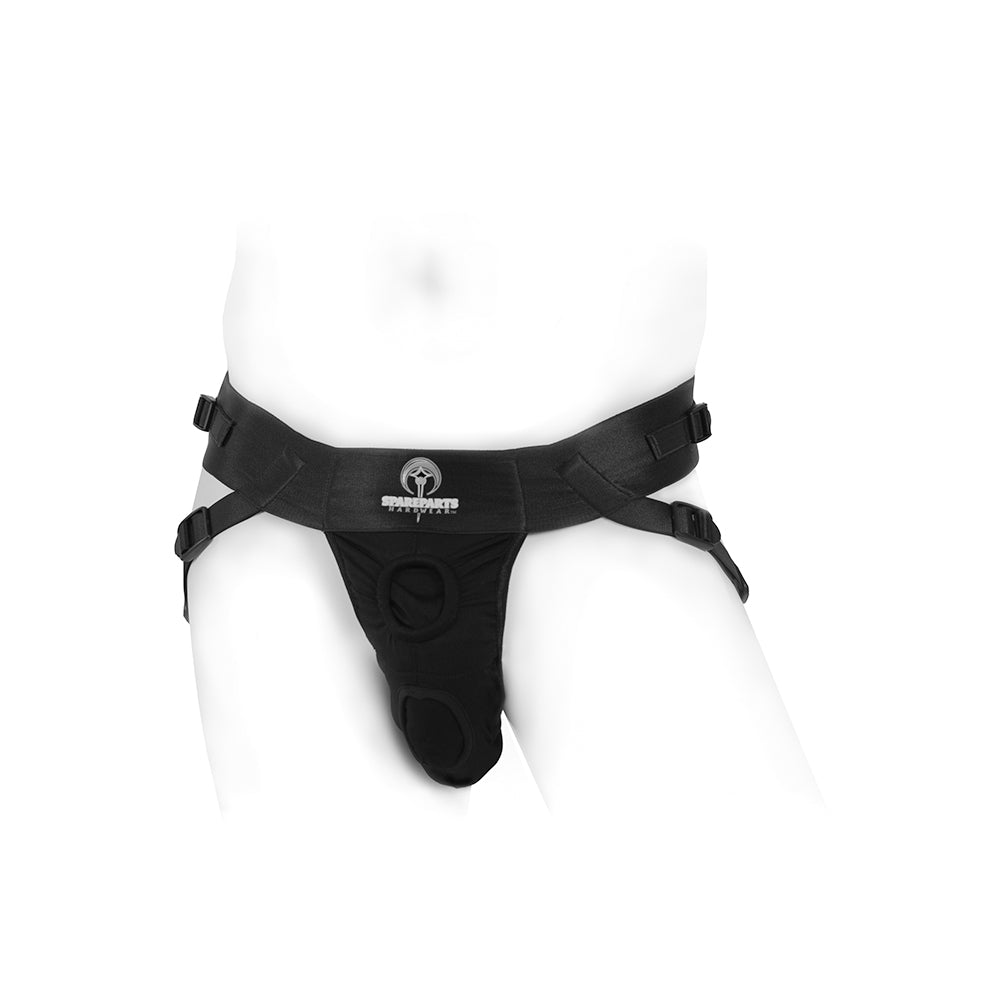 SpareParts Deuce Double Strap Harness Black Size A Magnum - Headshop.com