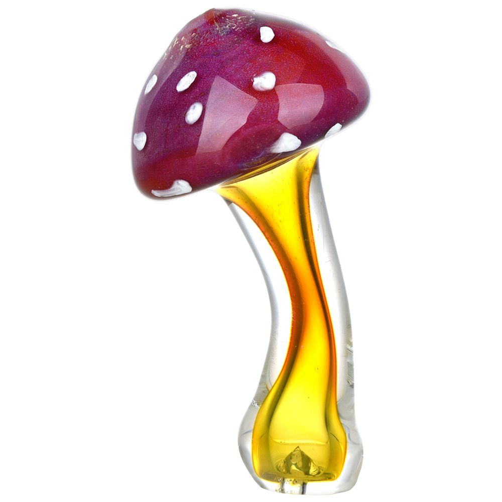 Amanita Mushroom Fumed Glass Hand Pipe - 4.75" - Headshop.com