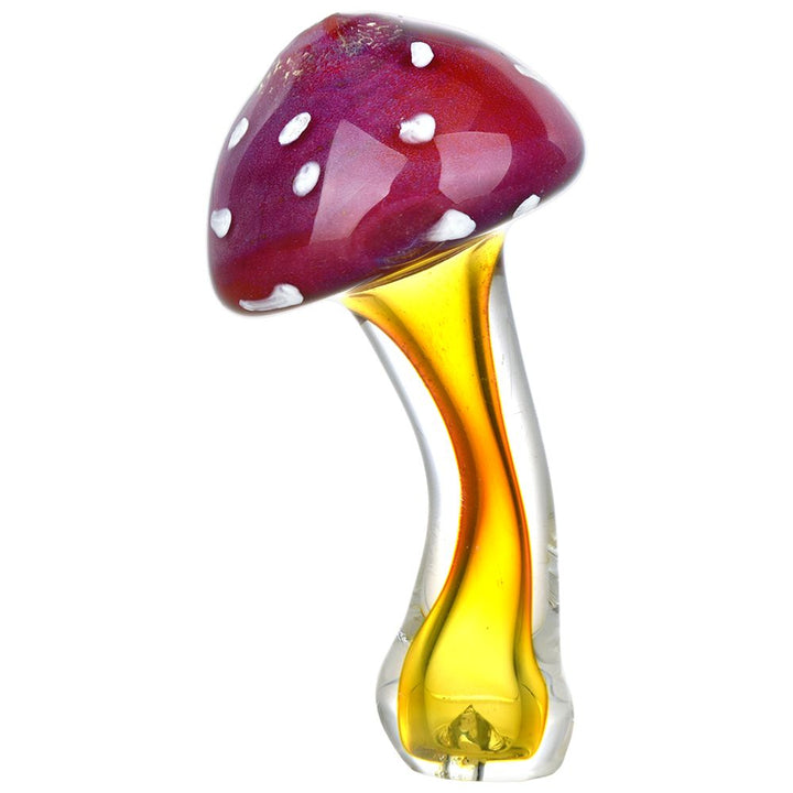 Amanita Mushroom Fumed Glass Hand Pipe - 4.75" - Headshop.com
