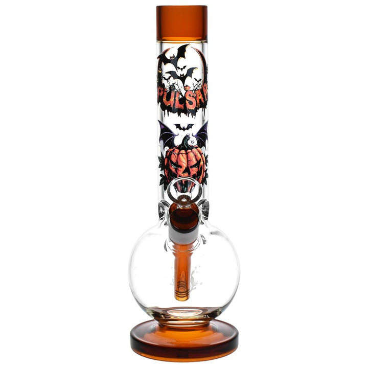 Pulsar Halloween Round Ball Glass Water Pipe - 11.75" / 14mm F - Headshop.com