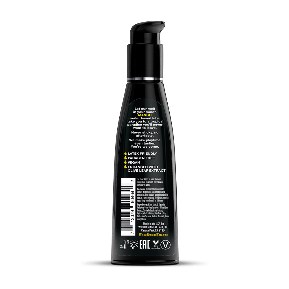 Wicked Aqua Mango Water-Based Lubricant 4 oz. - Headshop.com