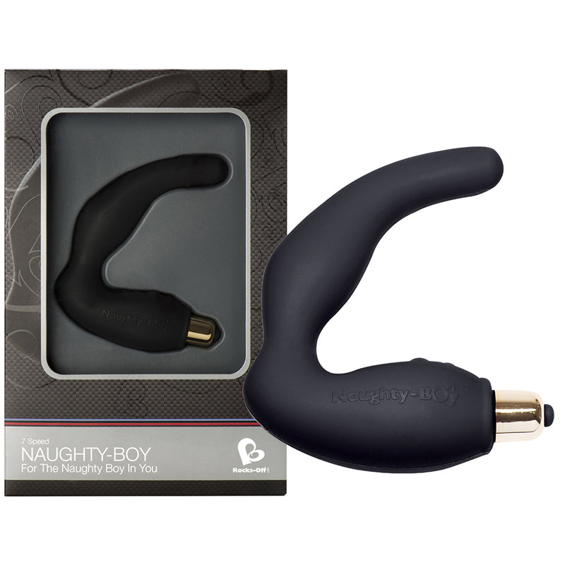 Rocks Off Naughty-Boy Prostate Massager (Black) - Headshop.com