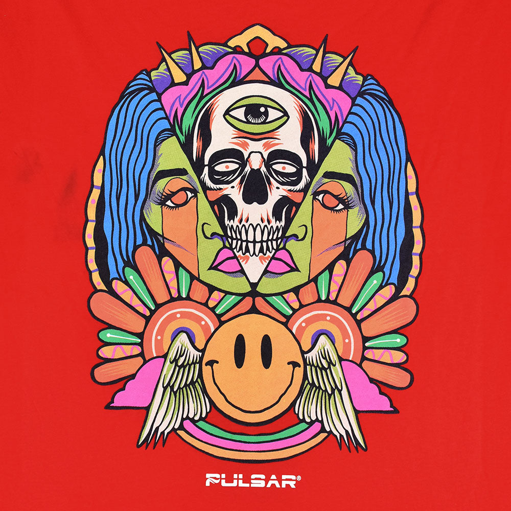 Pulsar Trippin Long Sleeve Shirt - Red - Headshop.com