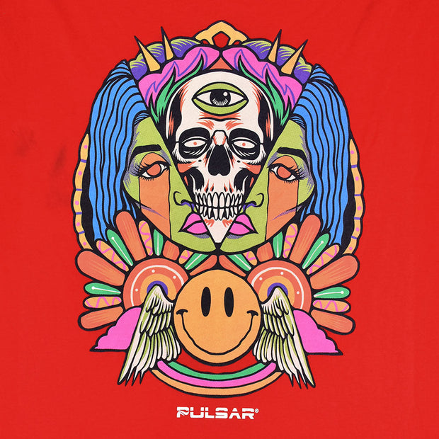 Pulsar Trippin Long Sleeve Shirt - Red - Headshop.com
