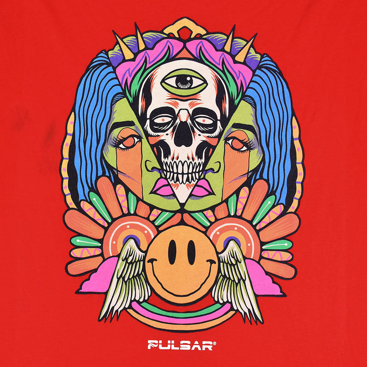 Pulsar Trippin Long Sleeve Shirt - Red - Headshop.com