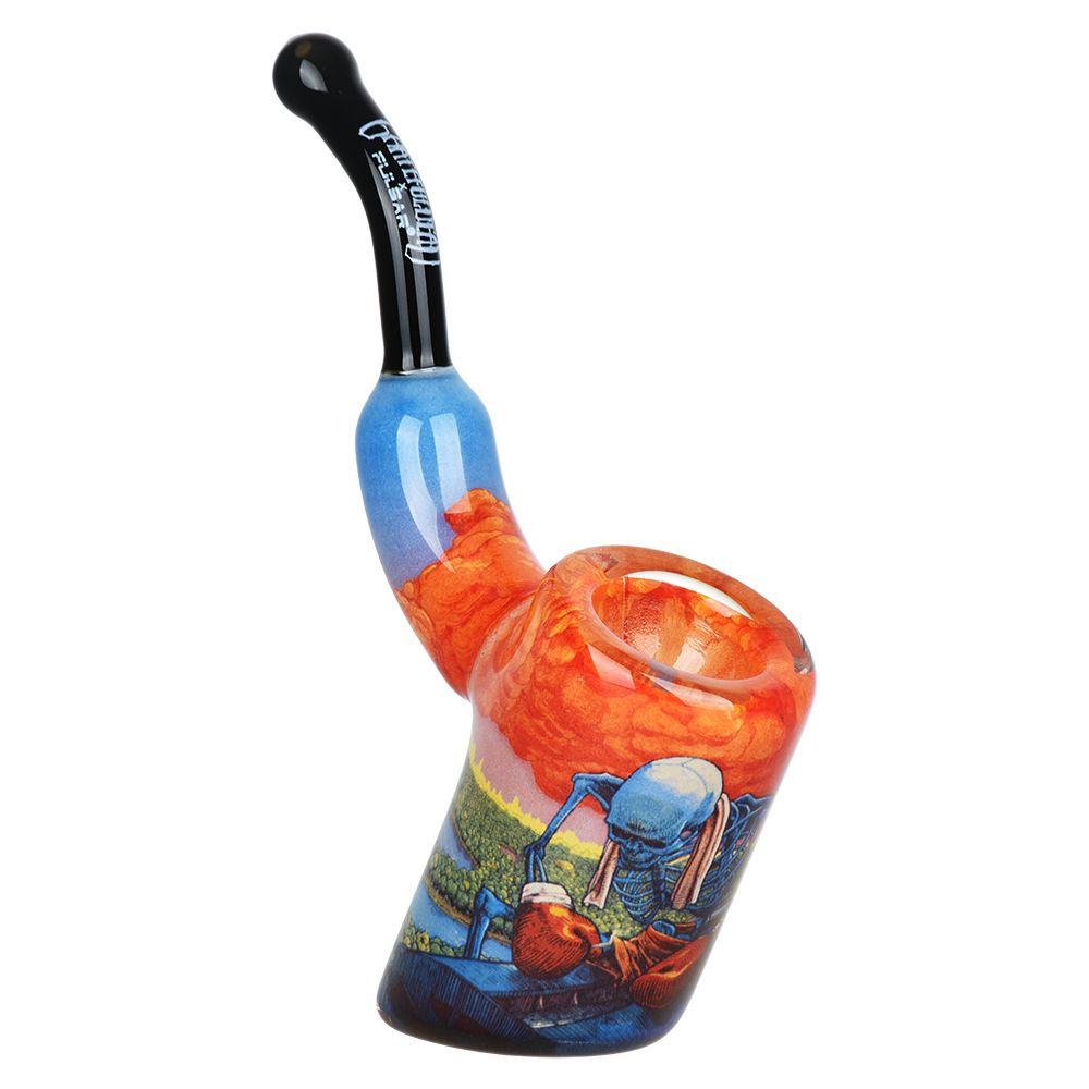 Grateful Dead x Pulsar Inside Print Bent Sherlock Pipe | 4" - Headshop.com
