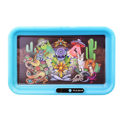 Pulsar Psychedelic Desert Glow LED Rolling Tray - Headshop.com