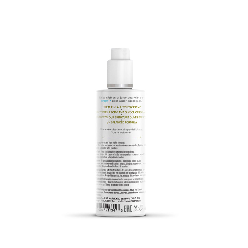 Simply Pear Flavored Water Based Lubricant 4 oz. - Headshop.com