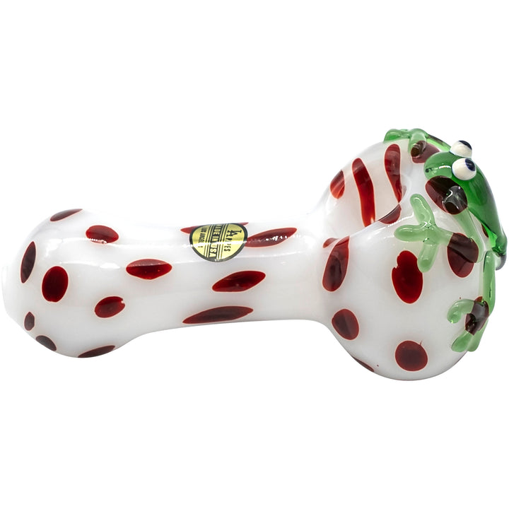 LA Pipes "Spotted Poison Frog" Spoon Glass Pipe - Headshop.com