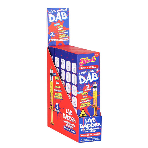 Numb THCA Live Rosin Badder Glass Syringe | 2g | 5ct Display