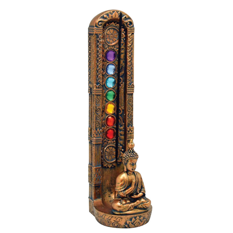Standing Chakra Buddha Incense Burner - Polyresin - Headshop.com
