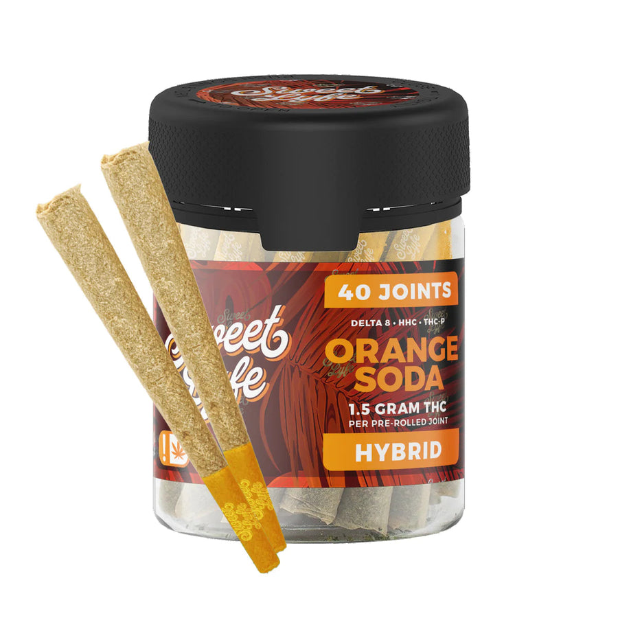 Sweet Lyfe  40 Pack of Joints D8+HHC+THCP - 1.5g per Joint - Orange Soda - Hybrid - Headshop.com