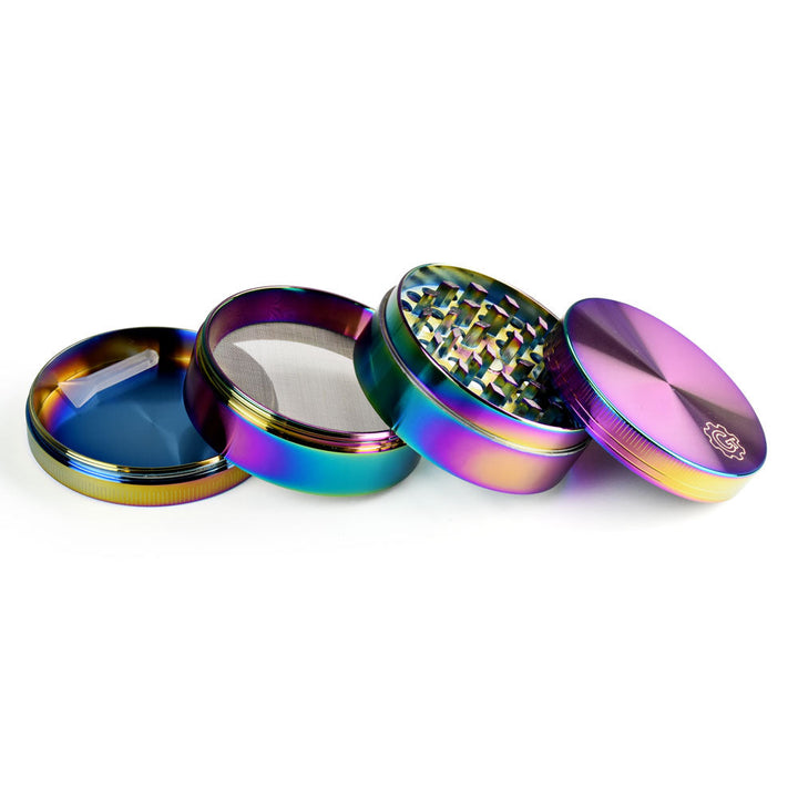 Pulsar Anodized Zinc Grinder - 4pc / 2.2" / Chameleon - Headshop.com