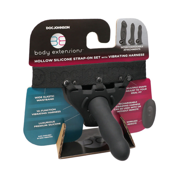 Be Ready Body Extensions Hollow Strap-On 4-Piece Set Black - Headshop.com