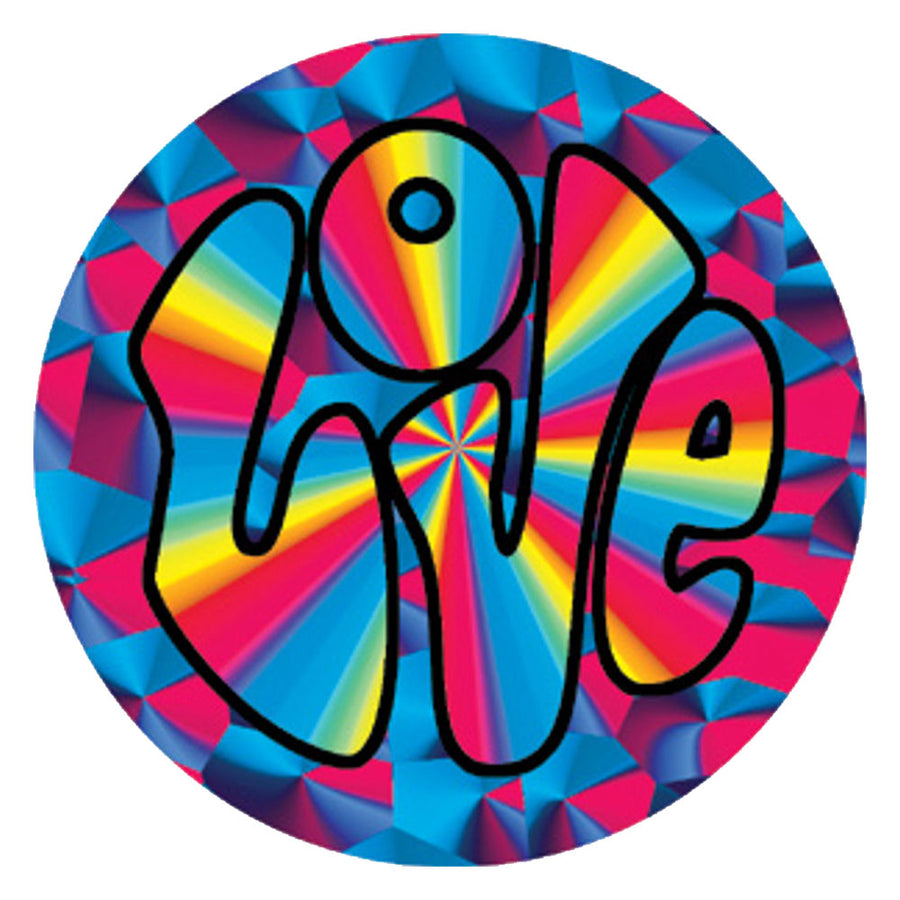 Round Psychedelic Love Sticker - Headshop.com