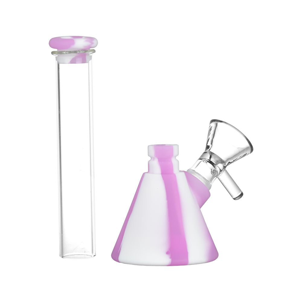 Silicone on Glass Beaker Water Pipe - 6" / 14mm F 6ct - Headshop.com