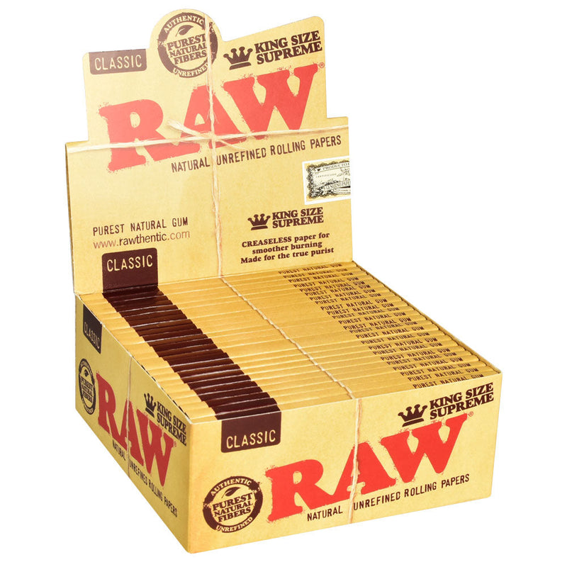 RAW Supreme Natural Rolling Papers | Kingsize - Headshop.com