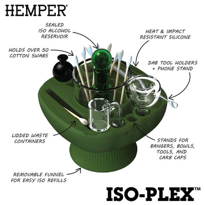 Hemper Isoplex Silicone Iso Cleaning Station - 4.5"x4.5"/Clrs Vry - Headshop.com