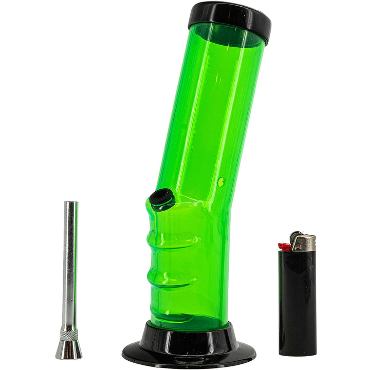 Acrylic Bent Neck Bong 9-12" - Multiple Colors
