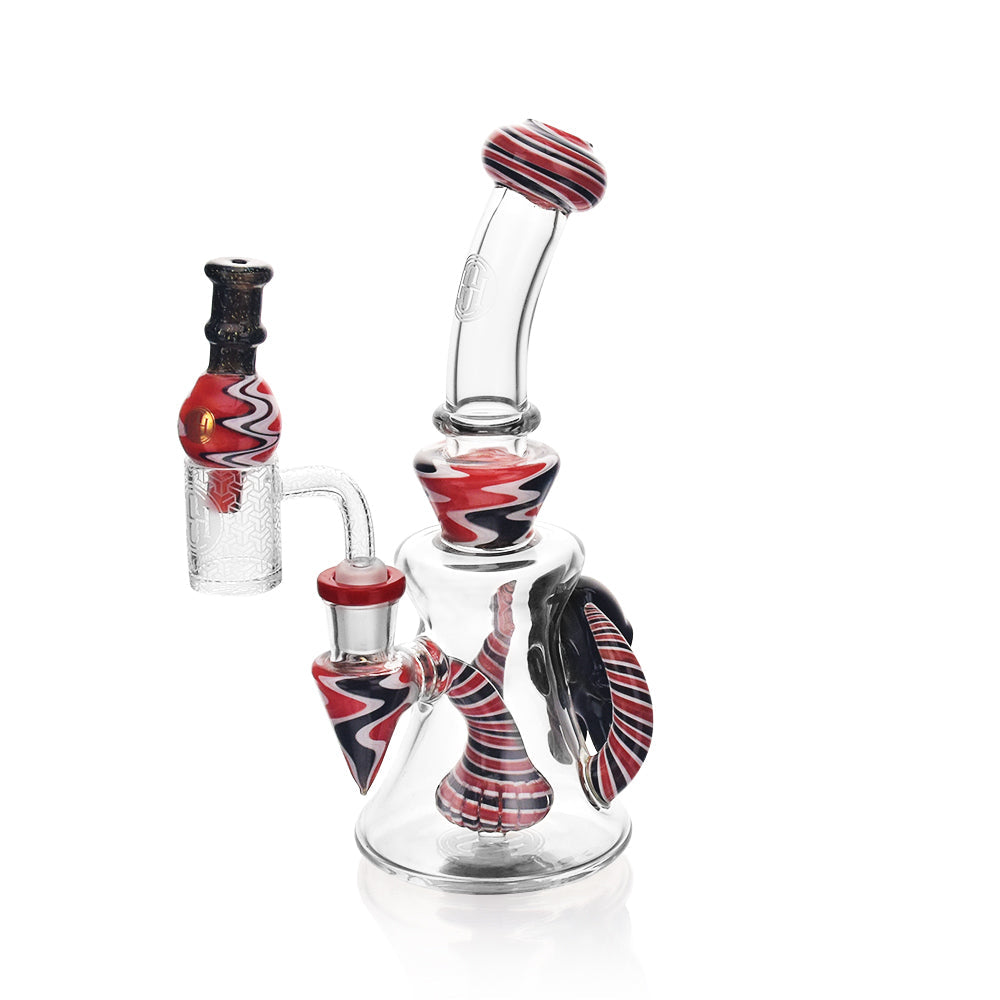 High Society - Tulu Premium Wig Wag Concentrate Rig (Red & Black) - Headshop.com