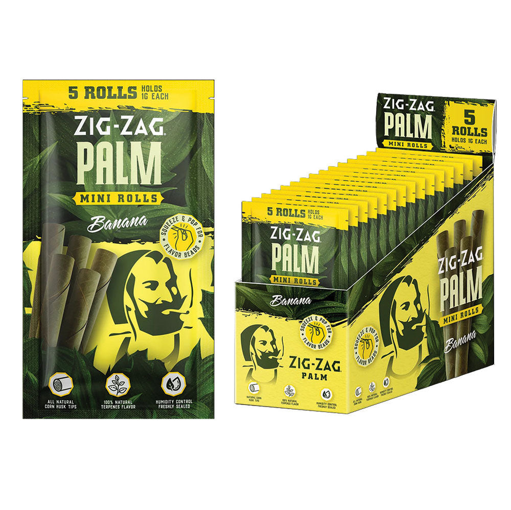 Zig Zag Mini Palm Roll | 5pk | 15pc Display - Headshop.com