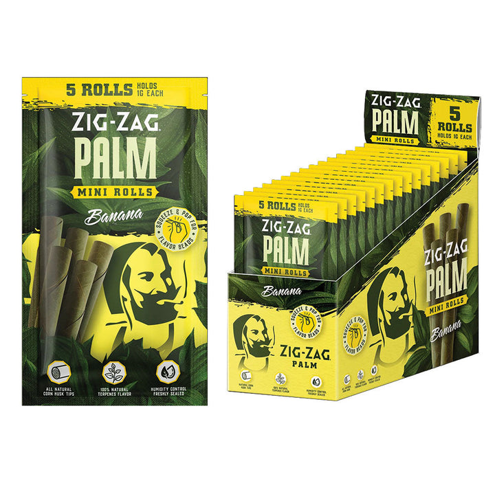 Zig Zag Mini Palm Roll | 5pk | 15pc Display - Headshop.com