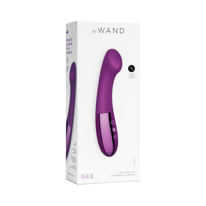 Le Wand Gee Rechargeable Silicone G-Spot Targeting Vibrator Dark Cherry - Headshop.com