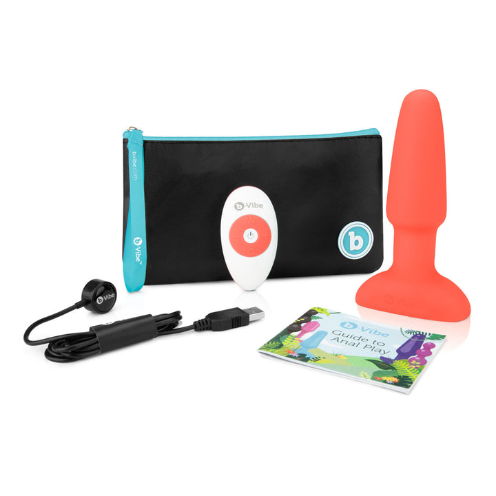 b-Vibe Rimming 2 Rotating and Vibrating Remote Control Plug Orange - Headshop.com